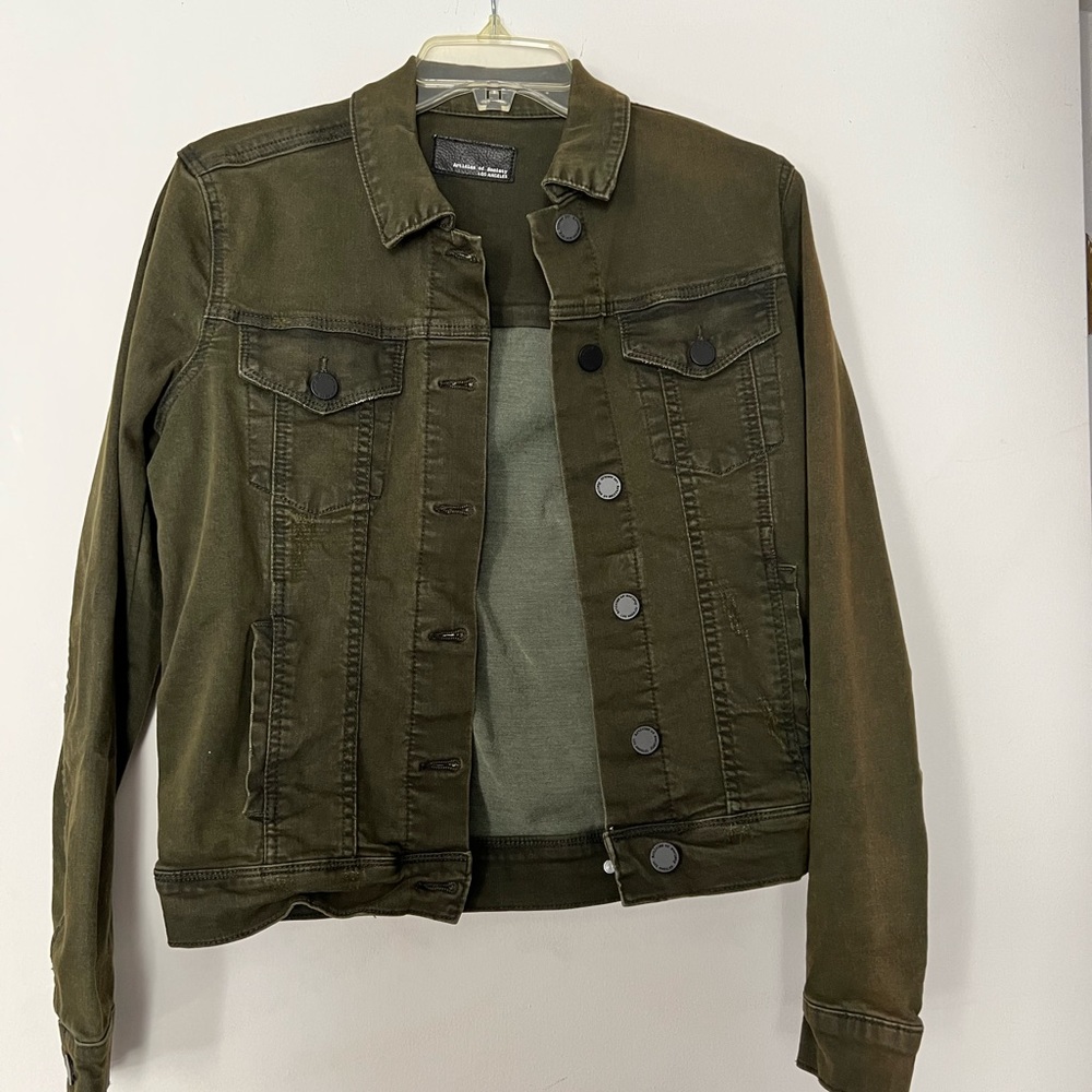 Green jean jacket